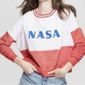 Fifth Sun NASA long sleeve crop top sz xsmall